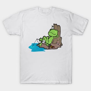 Relaxing Fishing Frog T-Shirt